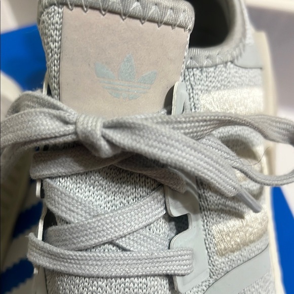 Adidas Light Gray and White Sneakers - Picture 4 of 10